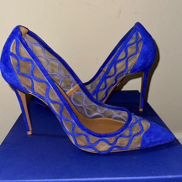Royal Blue Aquazzura Kai Pump 105! - Picture 1 of 5